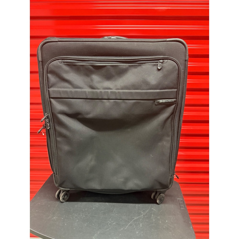 Briggs & Riley Baseline Expandable Spinner Luggage Black Ballistic Nylon 26 Inch